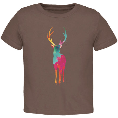 Splatter Deer Brown Toddler T-Shirt