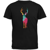 Splatter Deer Black Adult T-Shirt