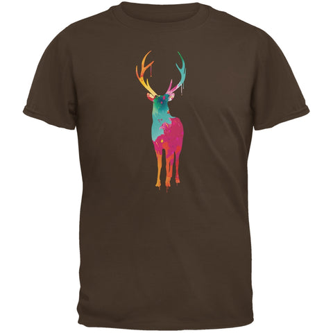 Splatter Deer Brown Adult T-Shirt
