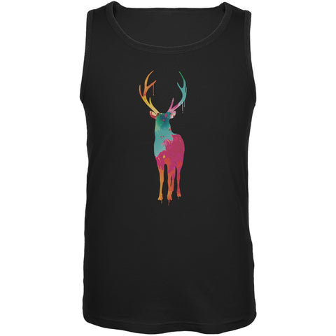 Splatter Deer Black Adult Tank Top