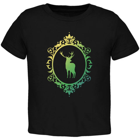 Deer Silhouette Black Toddler T-Shirt