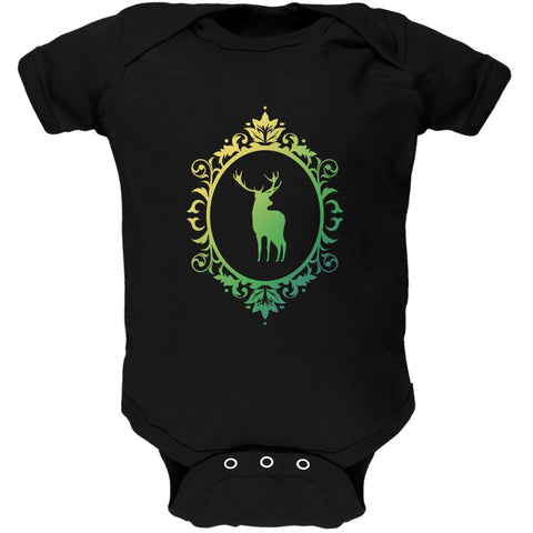 Deer Silhouette Black Soft Baby One Piece