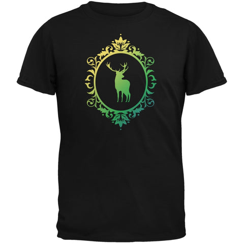 Deer Silhouette Black Adult T-Shirt