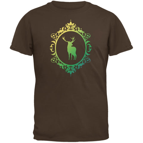Deer Silhouette Brown Adult T-Shirt