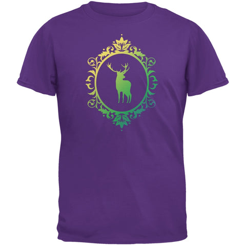 Deer Silhouette Purple Adult T-Shirt