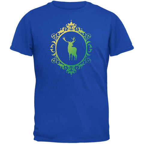 Deer Silhouette Royal Adult T-Shirt
