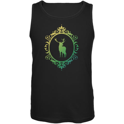 Deer Silhouette Black Adult Tank Top