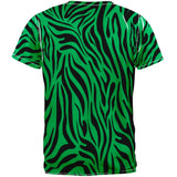 Zebra Print Green Sublimated Adult T-Shirt