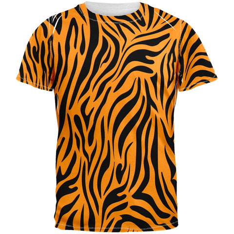 Zebra Print Orange Sublimated Adult T-Shirt