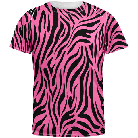 Zebra Print Pink Sublimated Adult T-Shirt