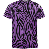 Zebra Print Purple Sublimated Adult T-Shirt