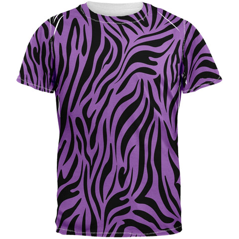 Zebra Print Purple Sublimated Adult T-Shirt