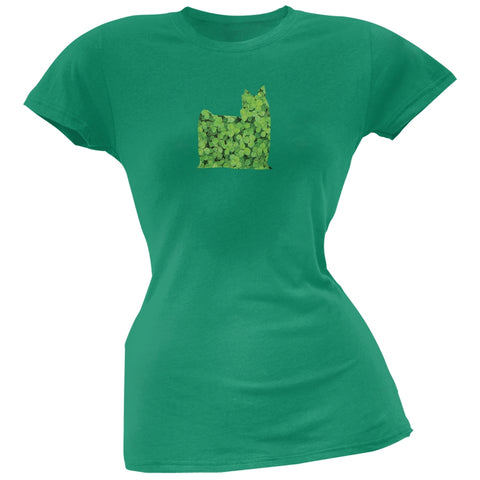 St. Patricks Day - Yorkshire Terriers Shamrock Kelly Green Soft Juniors T-Shirt