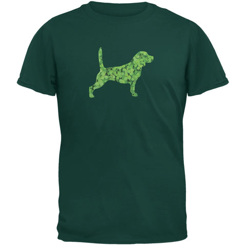 St. Patricks Day - Beagle Shamrock Forest Adult T-Shirt