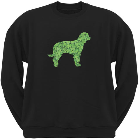 St. Patricks Day - Labrador Retriever Shamrock Black Adult Sweatshirt