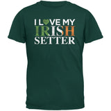 St. Patricks Day - I Love My Irish Setter Black Adult T-Shirt