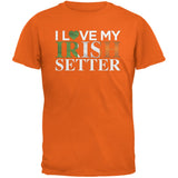 St. Patricks Day - I Love My Irish Setter Black Adult T-Shirt
