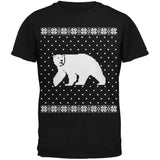 Big Polar Bear Ugly Christmas Sweater Black Youth T-Shirt