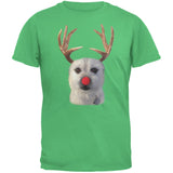 Funny Reindeer Dog Ugly Christmas Sweater Black Youth T-Shirt