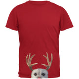 Peeking Funny Reindeer Dog Black Youth T-Shirt