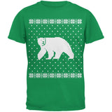 Big Polar Bear Ugly Christmas Sweater Black Adult T-Shirt