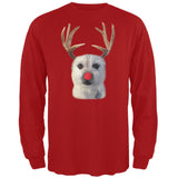 Funny Reindeer Dog Ugly Christmas Sweater Black Long Sleeve T-Shirt