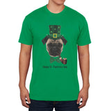 St. Patrick's -  Pugtrick's Day Funny Pug Irish Green Adult T-Shirt