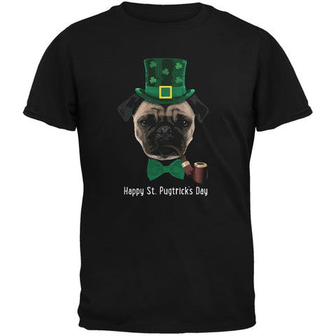 St. Patrick's - Pugtrick's Day Funny Pug Black Youth T-Shirt