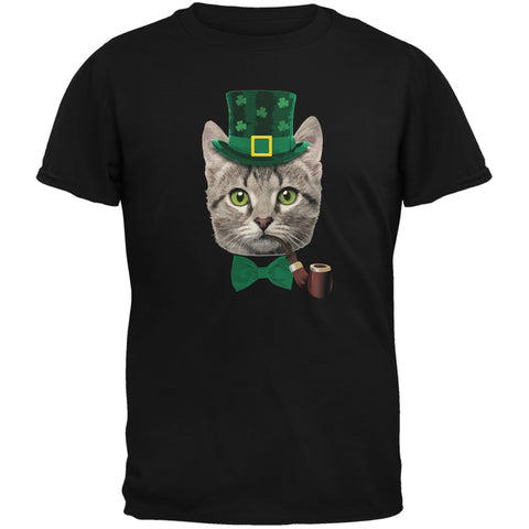 St. Patrick's Funny Cat Black Youth T-Shirt