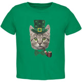 St. Patrick's Funny Cat Black Toddler T-Shirt