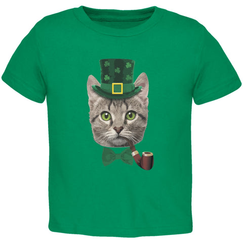 St. Patrick's Funny Cat Kelly Green Toddler T-Shirt