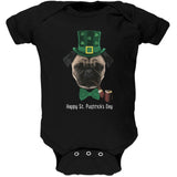 St. Patrick's - Pugtrick's Day Funny Pug Soft Baby One Piece