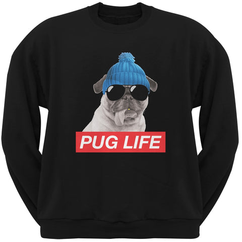 Pug Life Adult Black Sweatshirt