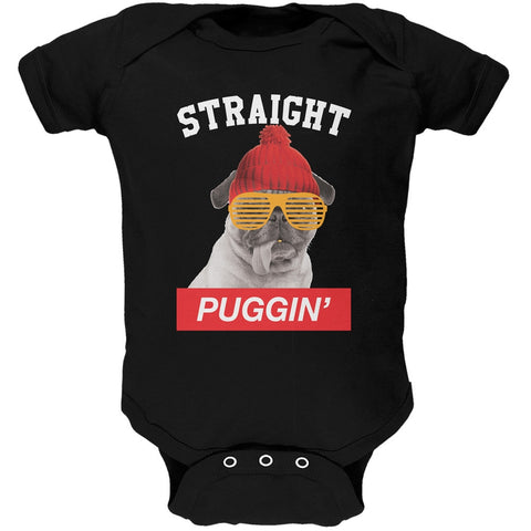 Straight Puggin' Black Baby One Piece