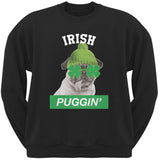 St. Patrick's Day - Irish Puggin' Irish Green Adult Sweatshirt