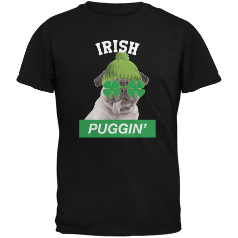 St. Patrick's Day - Irish Puggin' Black Youth T-Shirt