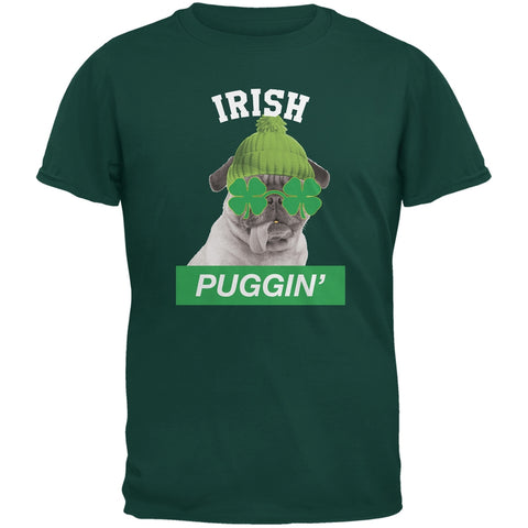 St. Patrick's Day - Irish Puggin' Forest Green Youth T-Shirt