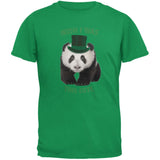St. Patricks Day - Irish I Was This Cute Panda Black Adult T-Shirt