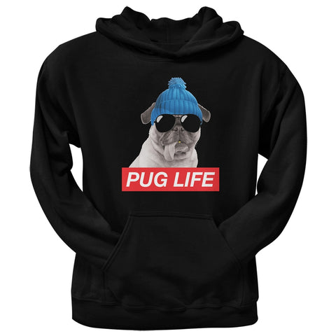 Pug Life Black Adult Pullover Hoodie