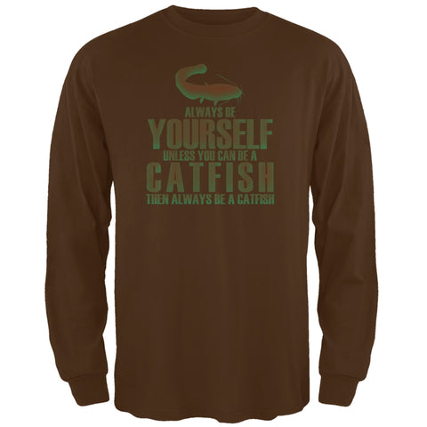 Always Be Yourself Catfish Brown Adult Long Sleeve T-Shirt