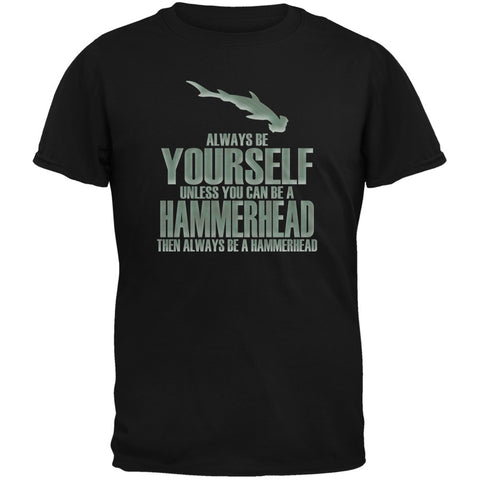 Always Be Yourself Hammerhead Shark Black Youth T-Shirt