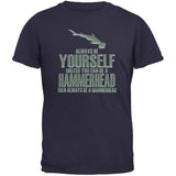 Always Be Yourself Hammerhead Shark Black Youth T-Shirt