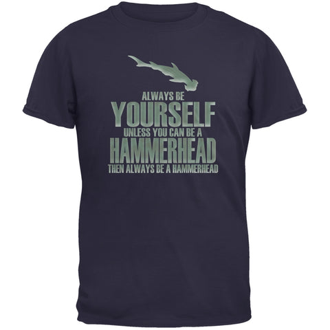 Always Be Yourself Hammerhead Shark Navy Youth T-Shirt