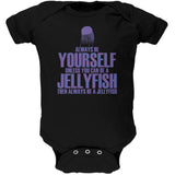 Always Be Yourself Jellyfish Black Soft Baby One Piece