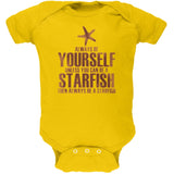 Always Be Yourself Starfish Yellow Soft Baby One Piece