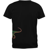 Allosaurus Dinosaur Distressed Black Adult T-Shirt