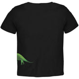 Brachiosaurus Dinosaur Distressed Black Toddler T-Shirt