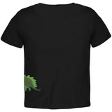 Stegosaurus Dinosaur Distressed Black Toddler T-Shirt