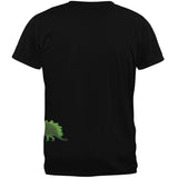 Stegosaurus Dinosaur Distressed Black Youth T-Shirt