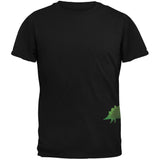 Stegosaurus Dinosaur Distressed Black Youth T-Shirt